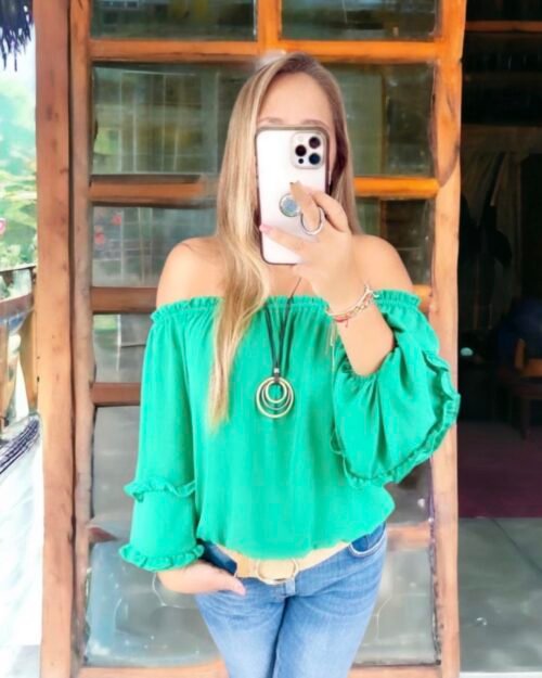 Blusa Vienna (verde perico)