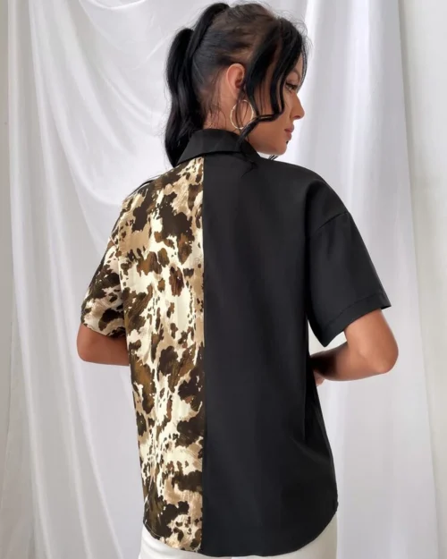 Blusa Sophia negra/print