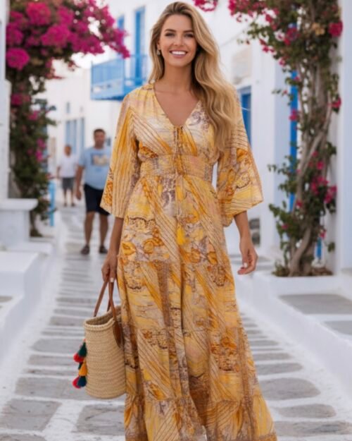 Vestido "Alaia Hindú" (amarillo)